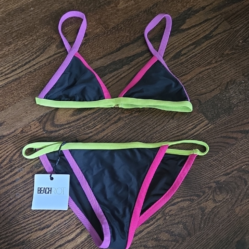 Beach Riot Neon Trim Bikini Set